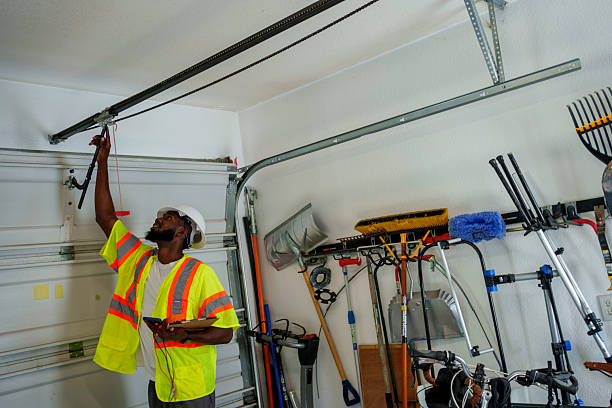 Professional Garage Door Panel Replacement technician working in Claremont, NC